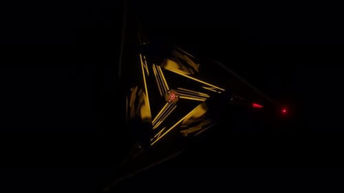 Dynamic Neon Geometric Tunnel Visual Loop Background