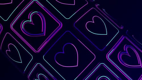 Heart Neon Tile 2