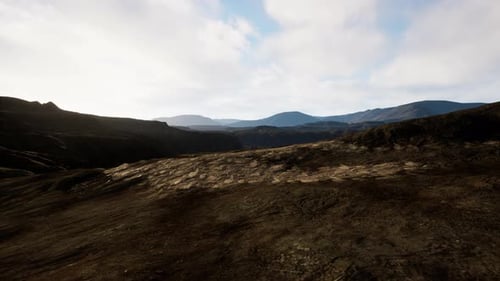 Black Volcanic Basalt Rock Formations in the Low Light