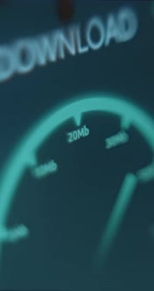 Animated Digital Download Upload Progress Gauge