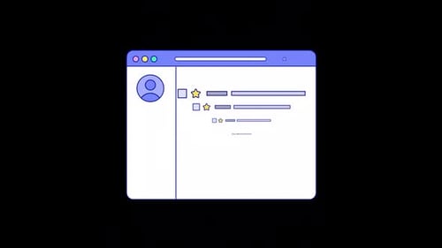 Flat Design Email Client Interface Reveal Animation