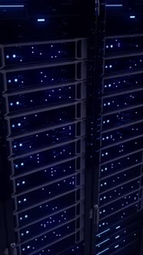 Modern interior server room data center