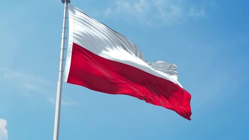 Poland Realistic Flag