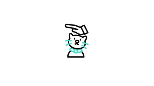 Animiertes Katzensymbol