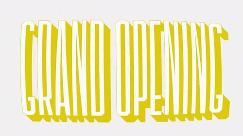 Animated Grand Opening Title with Shadow Text Effect