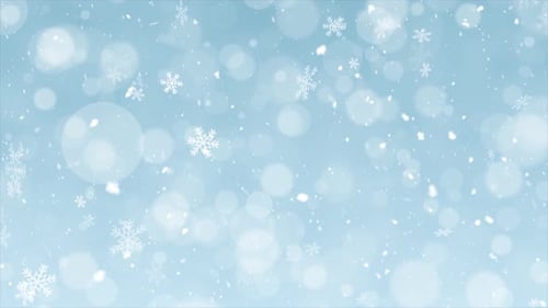Blue Christmas Snowflake Background Loop V4