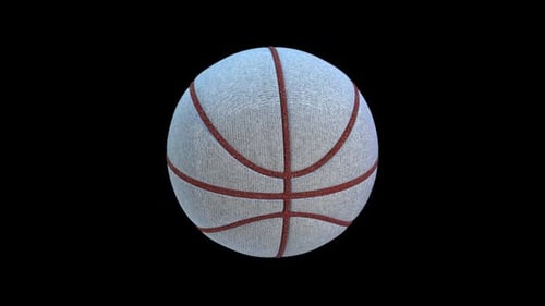 Fabric Textured Basketball Loop Animation