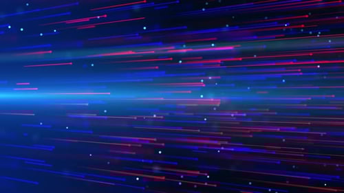 Abstract Digital Data Flow Lines Fast Moving Background