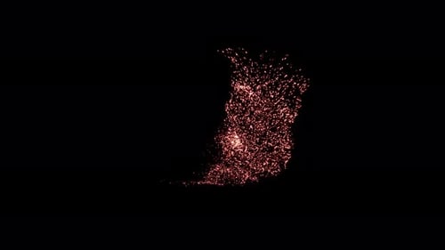 Blue Sparks Wave Background