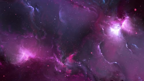 Bright Pink Space Abstraction
