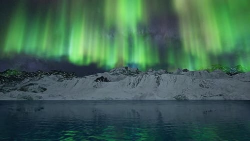 4k Nordlichter in den Schneebergen