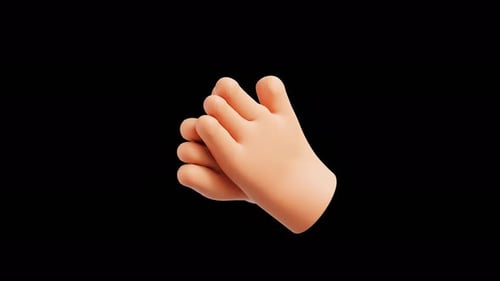 3D Hand Gesture Clapping Hands Motion Graphics