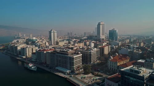 izmir city center drone view