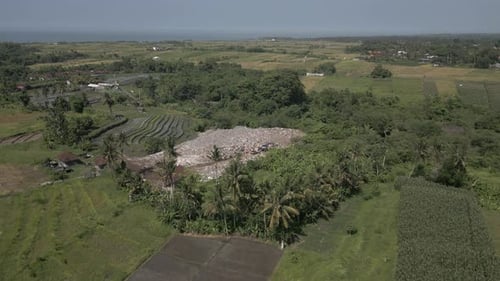 Aerial View of Rural Landfill Site