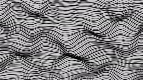 onda de línea geométrica moderna multicolor animada. Ola futurista y colorida de estructura alámbrica. DVD 135