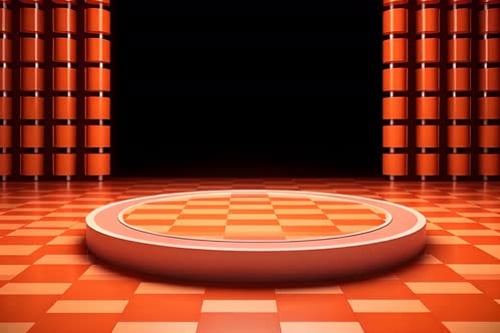 podium Futuristic showcase with platform for product displaying. Empty modern stage display