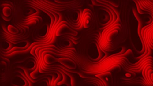 Abstract Red Liquid Topographic Seamless Loop Background