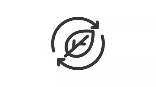 Eco recycling ui icon line animation