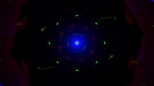 Radiant and Immersive Visuals of a Mesmerizing VJ Loop with Dynamic Neon Backdrop