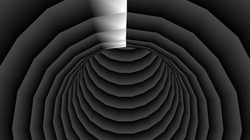 Animation d'arrière-plan de tunnel holographique abstrait