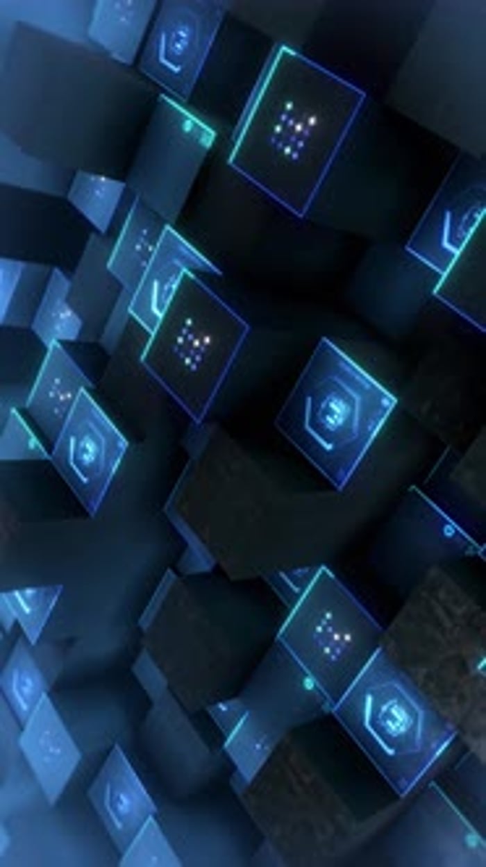 Dark Digital Cube Arrays, Backgrounds Motion Graphics ft. algorithm ...