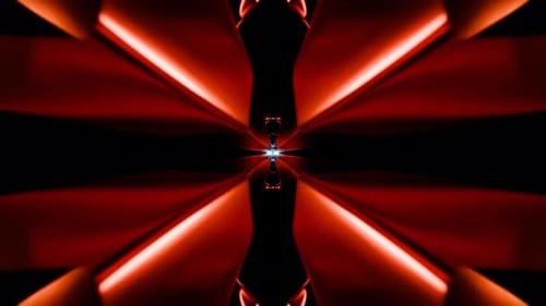 Animação de túnel abstrato sem fim com padrões geométricos 3D para VJ