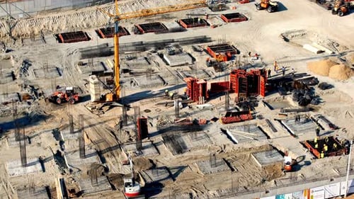 Zeitraffer auf der Baustelle