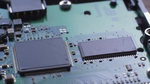 Electronic Green Circuit Board Background