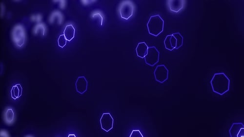 Glowing Hexagonal Digital Background, Abstract Geometric Loop Animation Video, Seamless Loop Animati