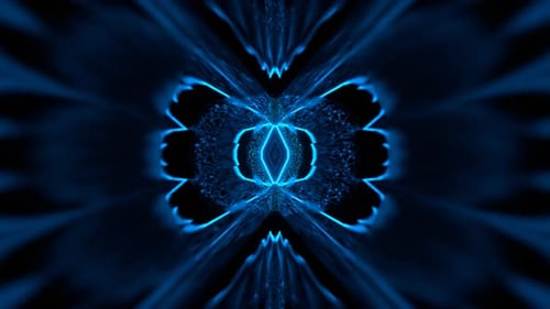 Blauer Neon-Infinite-Techno-Kanal-Hintergrund VJ Loop In 4K
