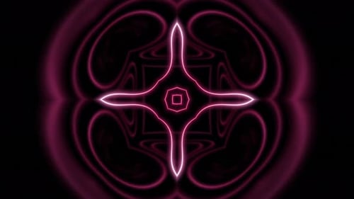 Neon Geometric Light Tunnel Kaleidoscope Loop