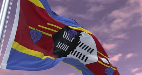 Swaziland Flag Animation Minimal Corporate Video