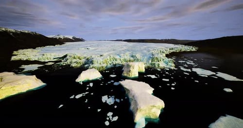 Distant Icy Expanse Reveals Rugged Exploration Beneath Muted Sky