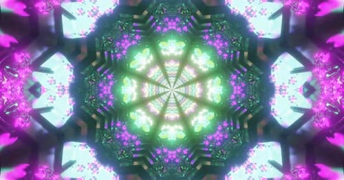 Abstract Neon Psychedelic Tunnel Loop