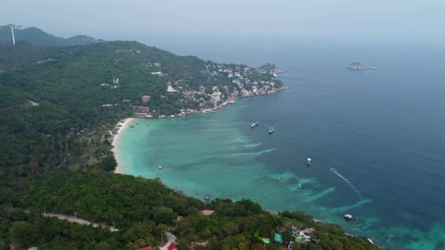 Aerial view, unforgettable glimpse into the wonders of the Gulf of Thailand