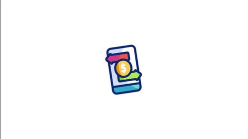 Animated Mobile Payment Transaction Icon