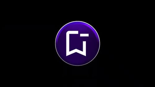 Modern 3D Glossy Rotating Bookmark Icon Animation