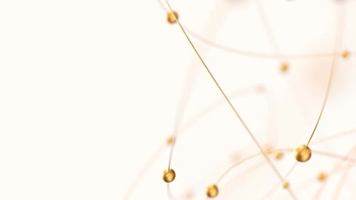 Abstract Golden Sphere Network Connection Loop Background