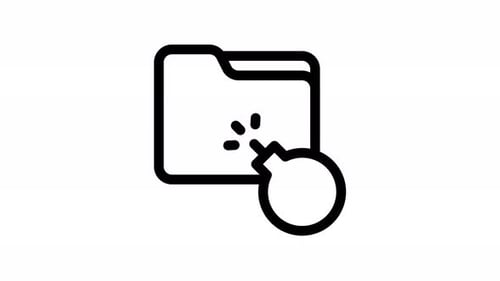 Animated Folder Bomb Icon for Cybersecurity Threat