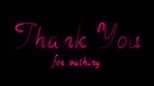 Neon Glowing Thank You for Watching Message Outro