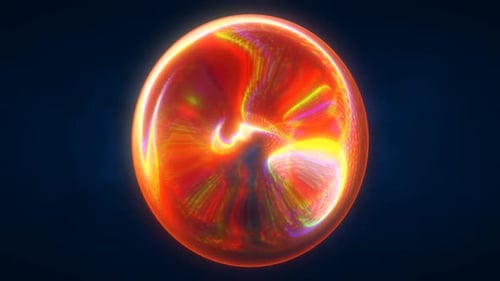 Pulsating Colorful Abstract Light Sphere Animation