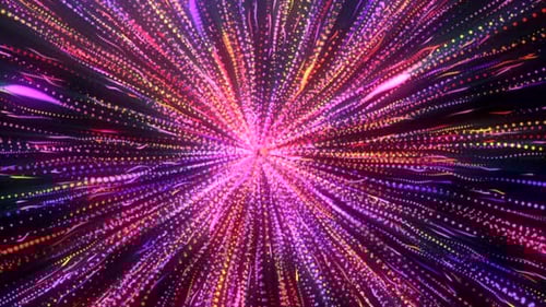 Vibrant Colorful Particle Burst Abstract Animated Background Loop