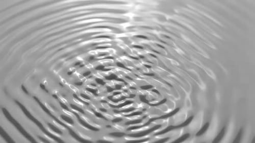 Abstract Concentric Ripples Expanding Monochromatic Liquid Loop