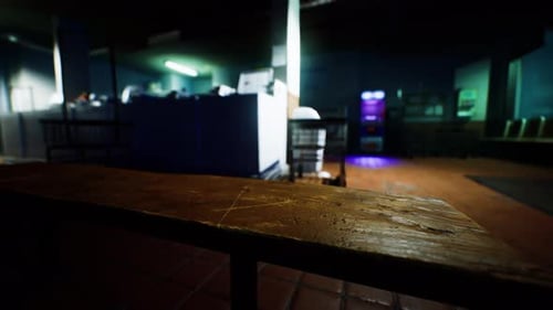 Cinematic Dolly Shot Over Old Textured Wooden Table