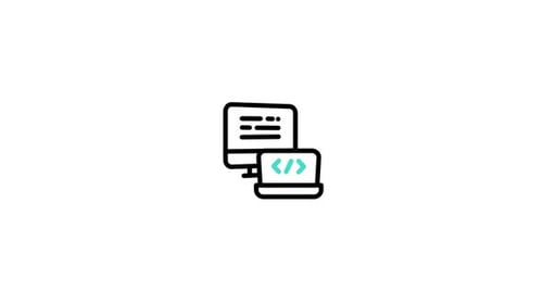 Animated Minimalist Coding and Development Icon