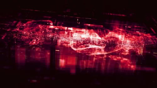 Futuristic Screen Display Data Matrix Simulation Background 09