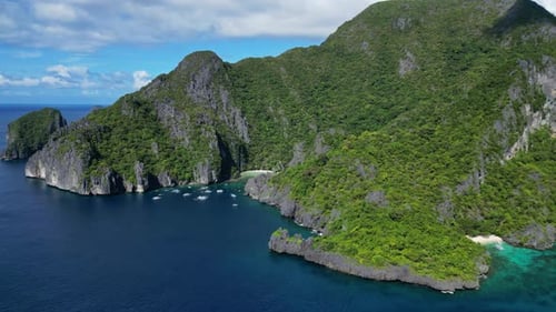 Tropical Philippines Islands Sea Panorama