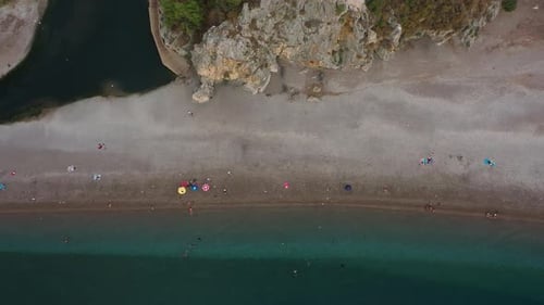 Aerial view Olympos Beach in Antalya, Turkey