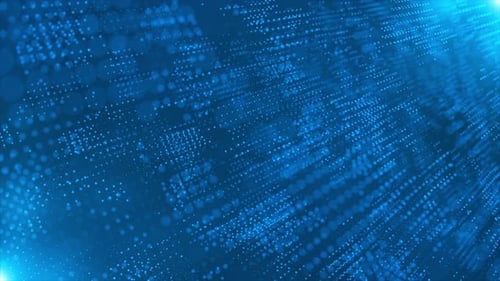 Blue Futuristic Digital Data Grid Particle Background