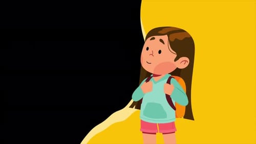 Back To School Explainer Animation Alpha Channel 4K